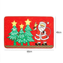 Christmas Santa Claus Tree Non Slip Water Absorbent Floor Rugs Carpet Mats