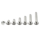 170pcs 304 Stainless Steel M4 Hex Socket Button Head Screw Nut Assortment K F3W5