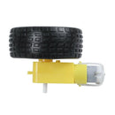 4 Pcs For Arduino Smart Car Robot Plastic Tire Wheel with DC 3-6V Gear
