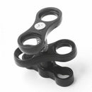 Aluminum Alloy Scuba Diving Light Torch Dual Ball Joint Arm And 2 Butterfly D7E9