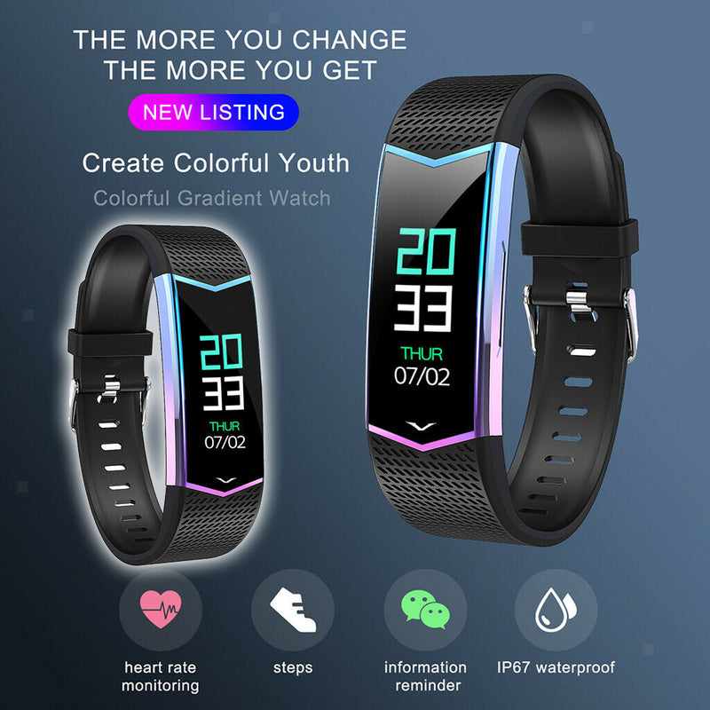 Waterproof IP67 Smartwatch Wristwatch Fitness Tracker Heart Rate Monitors
