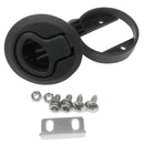 New Black 2 inch Flush Pull Slam Latch for Boat Deck Hatch 1/4 inch Door Lo