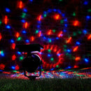 Solar LED Carnival Moving Colour Changing Spotlight Garden Light Party L6L9