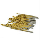 50Pcs 1/1.5/2/2.5/3mm Titanium Coated HSS High Speed Steel Drill Bit Hand ToolME