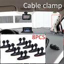 8pcs/Set Car Wire Cord Clip Cable Holder Tie Fixer Organizer Drop Adhesive Clamp