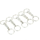 Detachable Pull Apart Quick Release Keychain Key Ring Two Split Rings K XKR