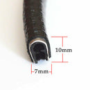 5M Car Auto Door Edge Protector U-shaped Black Rubber Seal Trim Molding UVC PGN