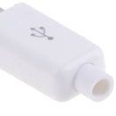 10pcs Micro USB 5PIN USB Tail Charging Socket 4 in 1 White Bla- OZ