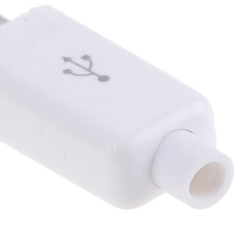 10pcs Micro USB 5PIN USB Tail Charging Socket 4 in 1 White Bla- OZ