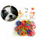 170PCS/Bag Elastic Stretchy Pet Rubber Band Dog Headband No Hair: Stick S8V6