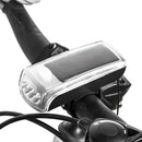 Waterproof 4 LED Bike Bicycle Solar Powered USB Charging Front Light Headlight