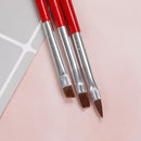 3pcs/set acrylic nail art salon pen tips uv gel builder painting style brush  Z