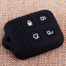 Black 4-Button Silicone Remote Key Cover Case Shell fit for Ford Lincoln Mercury