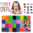 Rainbow Rubber Bands Refill Kit-Assorted Colors Loom Bands(2000+)-24 S-Clips