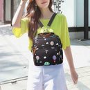 Mummy Balloon Printed Diaper Bag Waterproof Maternity Baby Backpack (Black)