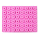 48-Cavity Mini Donut Silicone Mold Chocolate Mold Donut Pans Non-Stick Pink