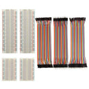 4 Pieces Breadboards Kit with 120 Pieces Jumper Wires for Arduino Proto Shi