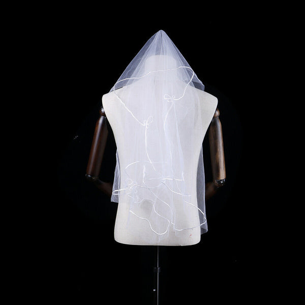 1 x Women 150cm white one layer short wedding bridal veils  Gw
