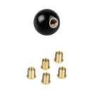 Black 8 Billiard Round M12*1.25 Car Gear Shift Knob and M10x1.5 Nuts Insert