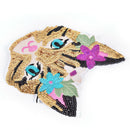 Cat Sequined Embroidered Sew On Patches for clothes DIY Coat Sweater Applique ES