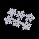 100Pcs White Snowflake DIY Wooden Buttons for XMAS Decor Scrapbooking Crafts MO