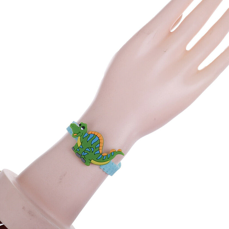 6Pcs Bracelet keychain mini dinosaur rubber wristband dinosaur keychain M&E