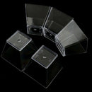 50Pcs Mini Small Plastic Square Dessert Cup Sauce Starter Party Tableware D G9A3