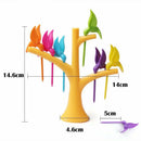 6 pcs +1 Stand Birds Tree Shape Fruits Fork ABS Vegetable Fork Fruit Snack  B1G2