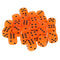 Orange Acrylic D6 Noctilucence Dices 6-Sided Point Spot Game Dice 25pcs/Pack