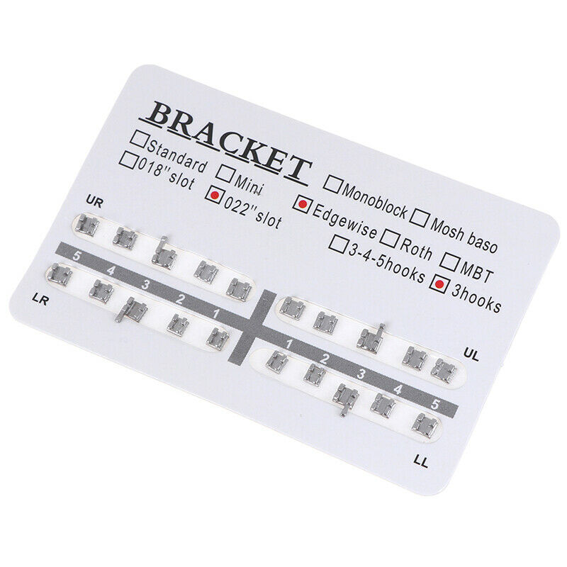 20pcs Orthodontic Dental 3 Hooks 022" Slot Edgewise Metal Brackets BracesBX