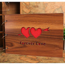 Wooden DIY Scrapbook Photo Album Refills Anniversary Gift Forever Love 8 Inch