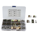 200pcs Stainless Steel Clips Multi-shaped Assorted Spire Clips U Nuts All-in- 1