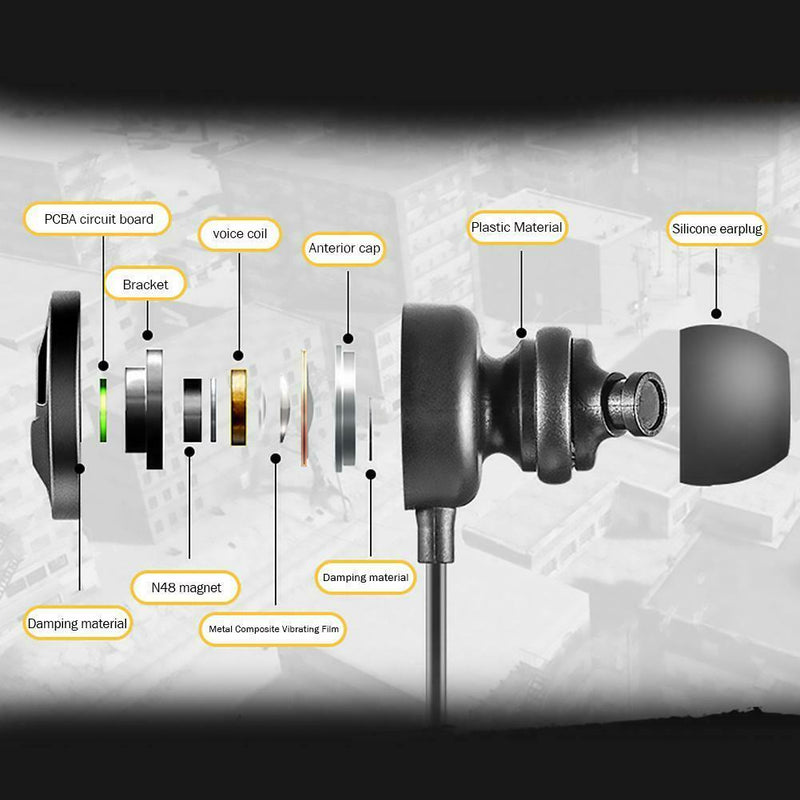 T2 Dual 3.5mm Wired In-Ear Earphone Volume Control Headset Earbud with Mic