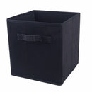 BLACK Square Foldable Fabric Storage Box Collapsible Home Clothes Organizer Cube