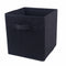 BLACK Square Foldable Fabric Storage Box Collapsible Home Clothes Organizer Cube