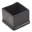 15Pcs Black Rubber 30mmx30mm Square Chair Foot Cover Chair Leg Caps Y5R4