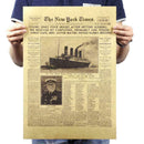 The New York Times History Poster Titanic Shipwreck Ret Old Paper Newspaper T1Y8