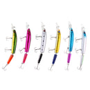 6Pcs 2 Jointed Sections Fishing Lures Kit Baits Minnow Popper Lure with Treble