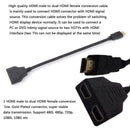 HDMI Splitter Cable Converter 1 Input 2 Output M to Play F Black Game TV Fo G5J7