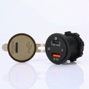Qc 3.0 Motorcycle Marine Dual Usb Charger Socket Type-C Port Fast Full Flow