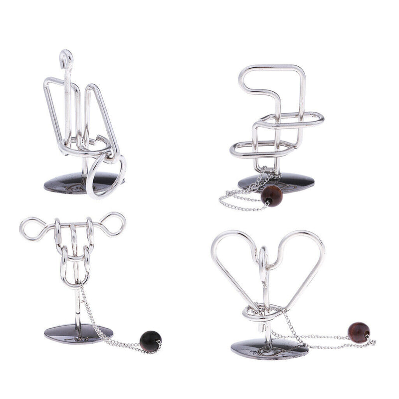 1PCS Metal Puzzle IQ Mind Brain Teaser Game Educational Kids Xmas Gifts