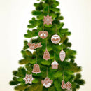 11Pcs Animal Snowflake Biscuits CHRISTMAS Hand Made Polymer Clay A