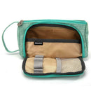Large Capacity Pencil Case Canvas Pen Bag Girl Cosmetic Storage Bag (Green) A