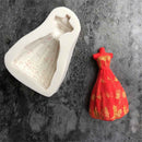 Wedding Dress Skirt Princess Silicone Fondant Mould Cake Decor Icing PasteMol ES