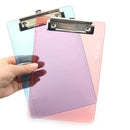 1pc New Clipboard Plate Door Translucent Block Clip For Paper A5 Office BX