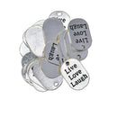 20x Engraving Live Love Laugh Tags Charms Necklace Earring Bracelet Pendants