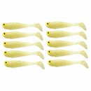 10pcs/lot Bait Fishing Lure Luminous Smell Jig Hook Clam Worm 50mm/1.2g-AU V6L5