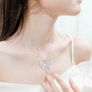 Two-tone Wings of the Angel Heart Knot Necklace Pendant For W Girls I0B7 El Y9A1