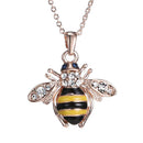New hic Cute Women Ladies Honey Bumblebee Bee Crystal Pendant Chain Necklace ME