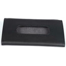 Car Sun Visor Tissue Box PU Leather Paper Napkin Cover Auto Styling (Black)